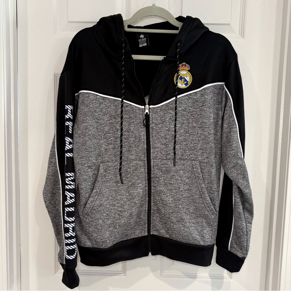 Icon Sports Real Madrid Soccer  Full Zip Hoodie Sweatshirt Jacket Men Sz S NWOT - Picture 5 of 16